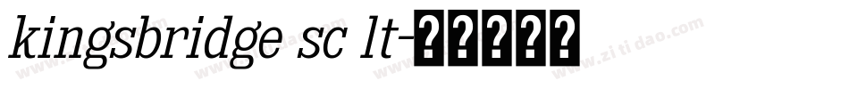 kingsbridge sc lt字体转换